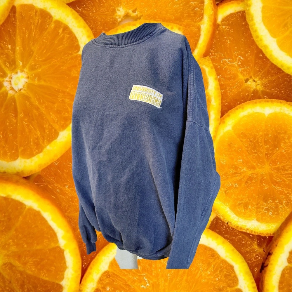 Vintage University of Pittsburgh Panthers Crewneck Sweatshirt‎ Oversized Blue